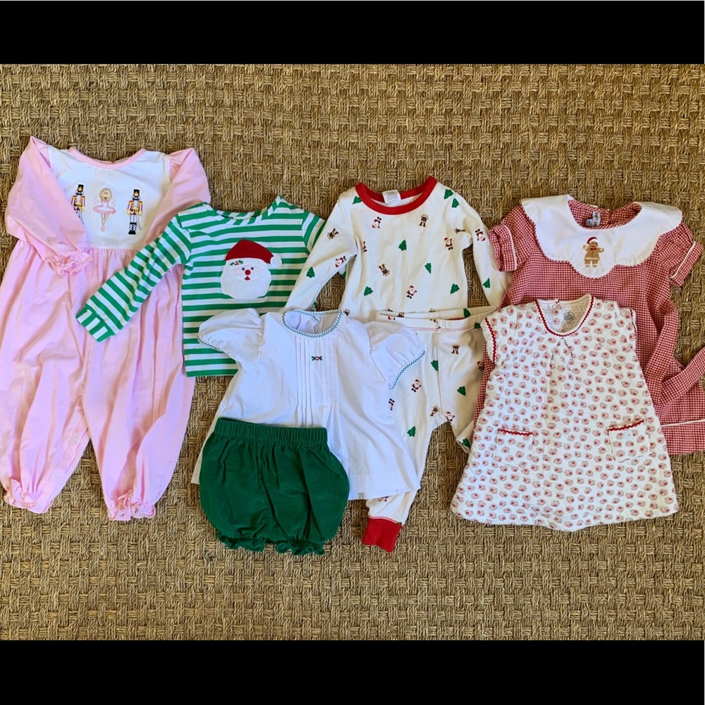 LOT Girl’s Christmas Clothes 12-18M